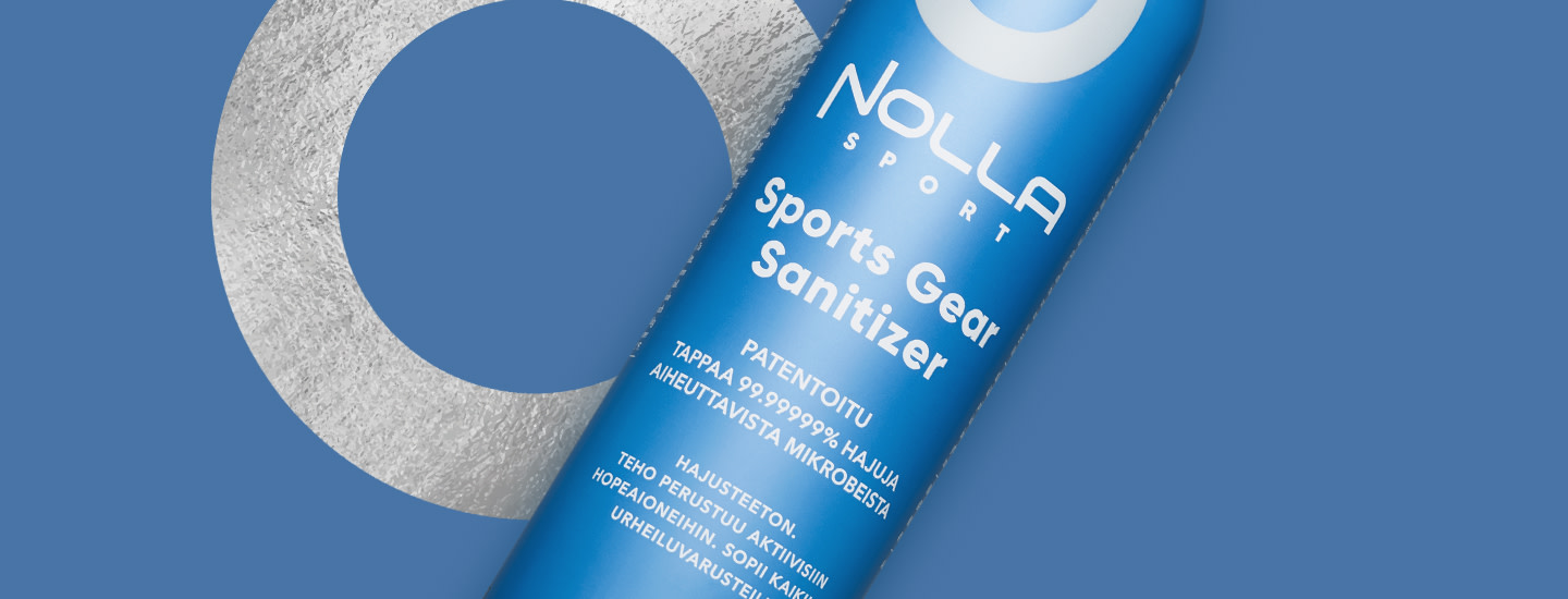 Nolla Sports Gear Sanitizer raikastaa ja desinfioi urheiluvarusteet-, välineet ja -vaatteet!