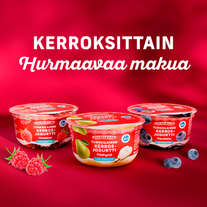 Juustoportti turkkilaiset kerrosjogurtit Kesko kuvituskuva 680x680px