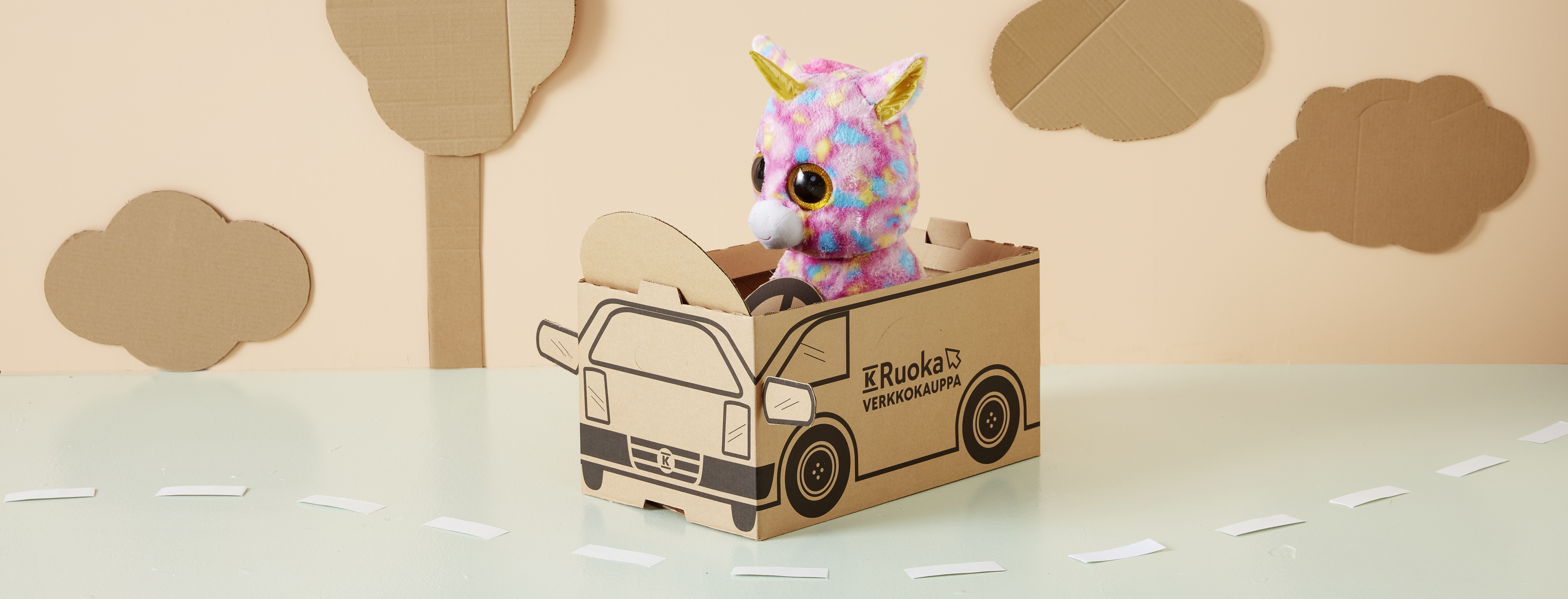 Näin taittelet K-Ruoka-verkkokaupan toimituspahvilaatikosta jakeluauton