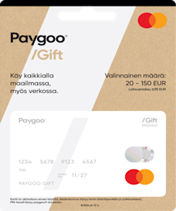 Online 400x-Paygoo 6,95 EUR versio kortin etupuoli