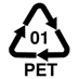 01 PET muovin materiaali logo