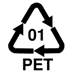 01 PET muovin materiaali logo