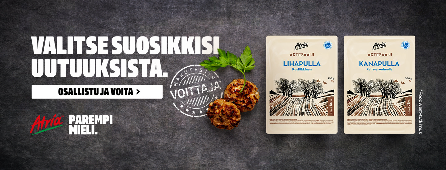 Valitse suosikkisi Atria Artesaani uutuuksista ja voita!