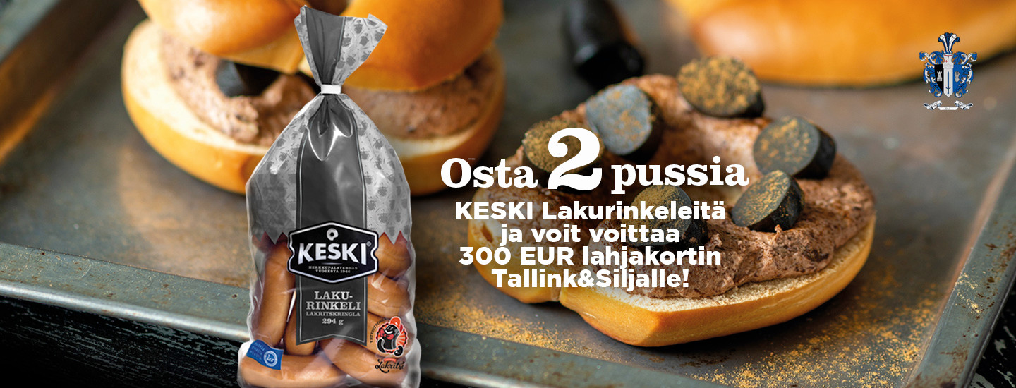 Osta 2 pussia Keski Lakurinkeleitä ja voit voittaa 300 euron lahjakortin Tallink Siljalle!