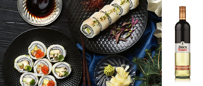 Sushirullat viinisuositus