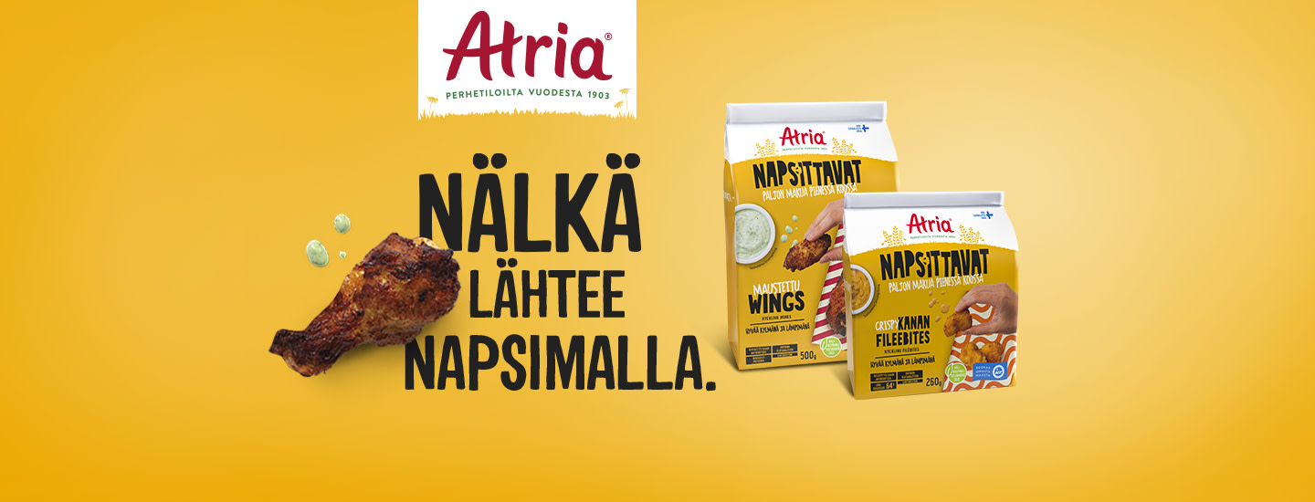 Atria Napsittavat – Nälkä lähtee napsimalla