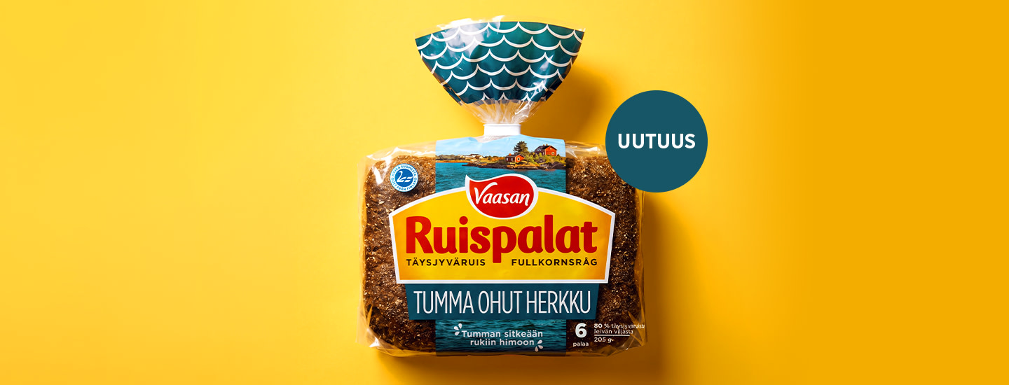 Vaasan Ruispalat Tumma Ohut herkku - K-media Herokuva 1440x550