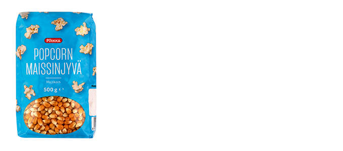 Pirkka popcornjyvat kuvitus