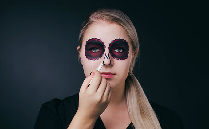 Halloween kallomeikki vaihe 3