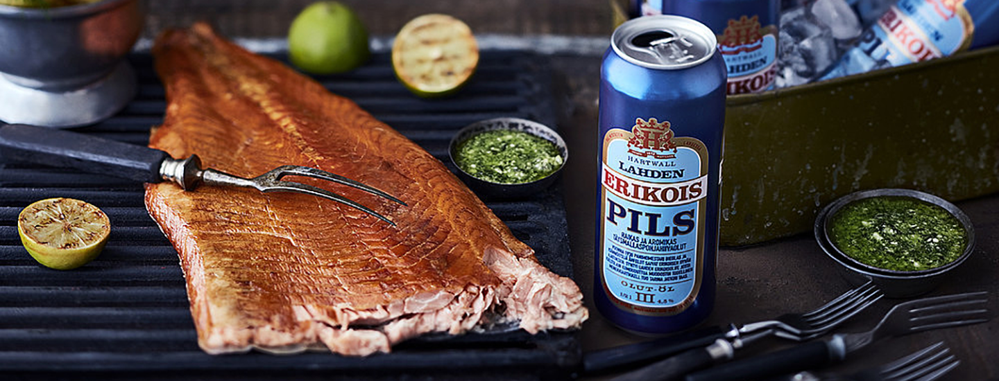 Kesän makupari: pils-olut ja savulohi