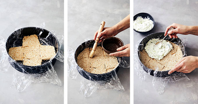 Kasvisvoileipäkakun tekovaiheet 1