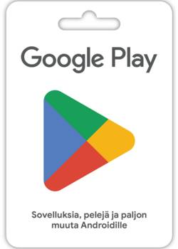 Google Play lahjakortti 250x350