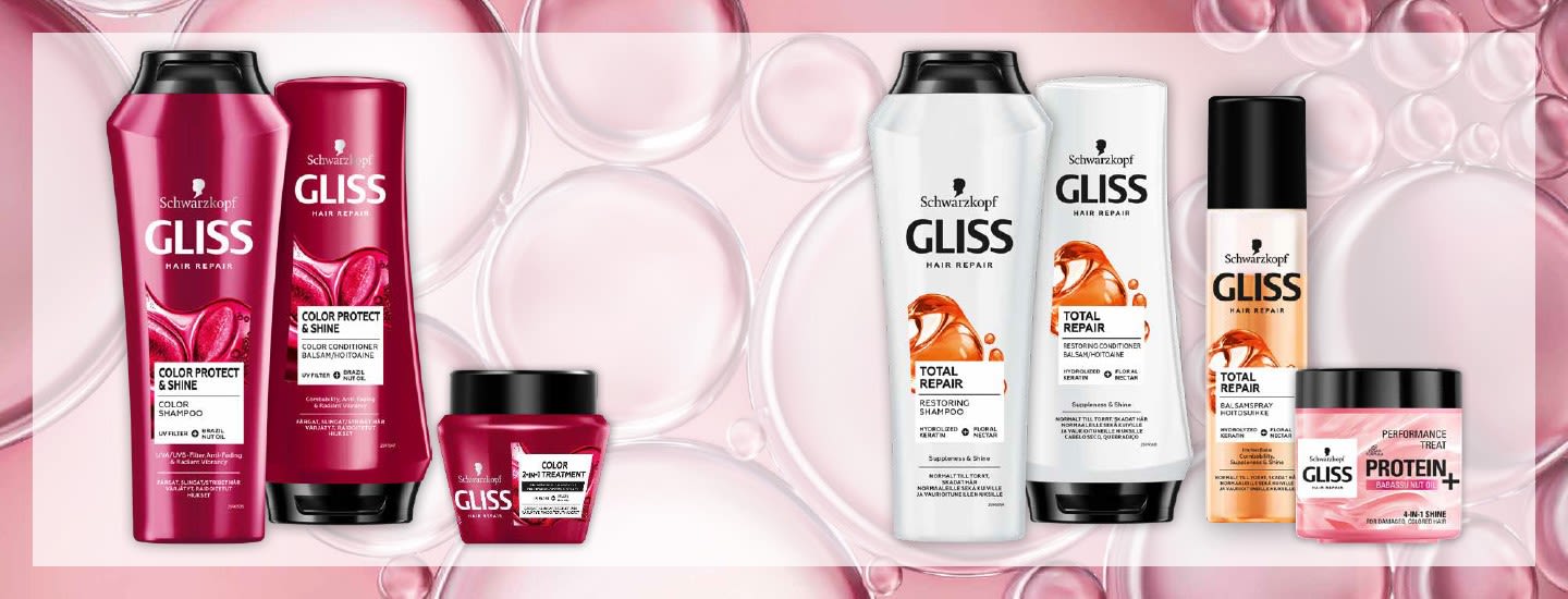 Gliss – Löydä sinun hiustarpeillesi sopiva hiustenhoitosarja