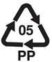 05 PP muovin materiaali logo