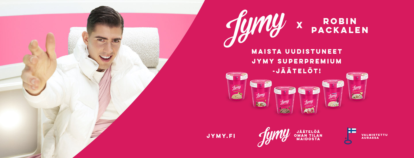 JYMY X ROBIN PACKALEN - Jymy Superpremium jäätelöiden lähettiläänä nähdään Robin Packalen