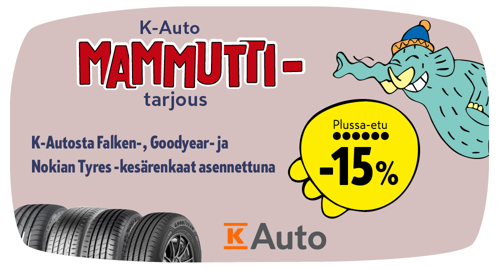 K-Auton mammuttitarjous 