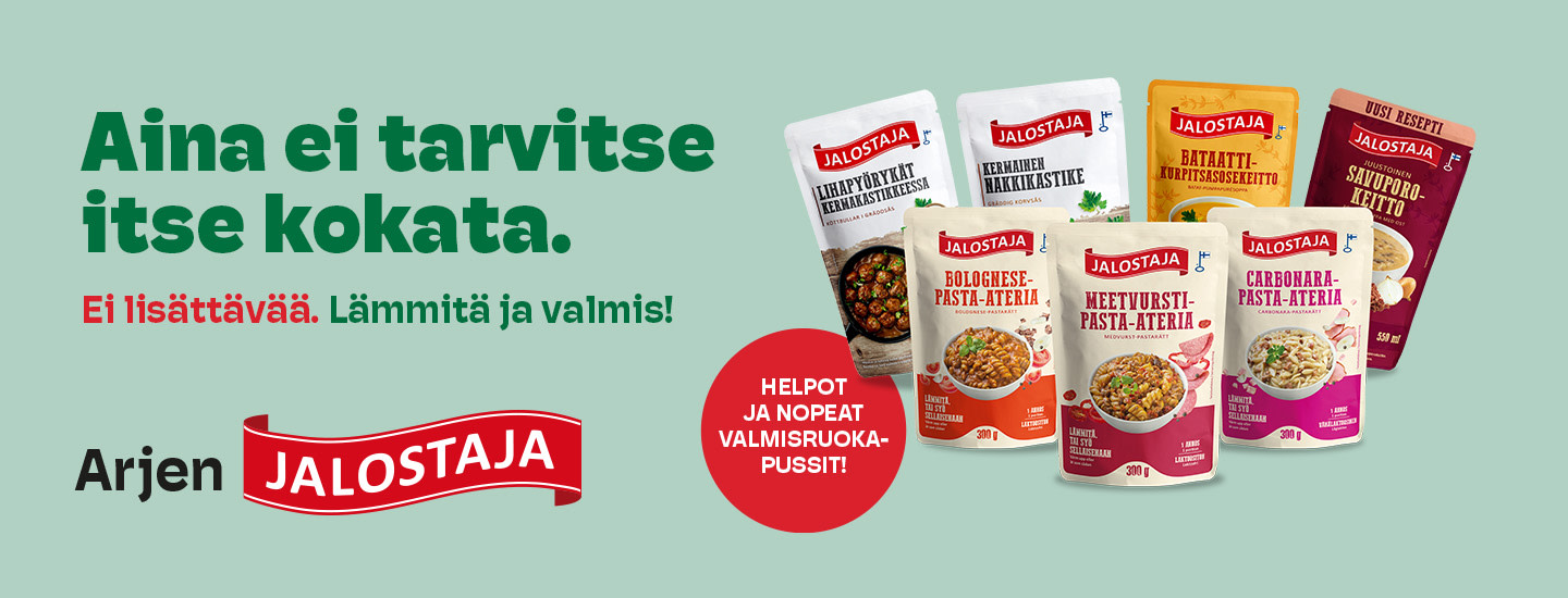 Ei lisättävää! Jalostajan helpot ja nopeat valmisruokapussit