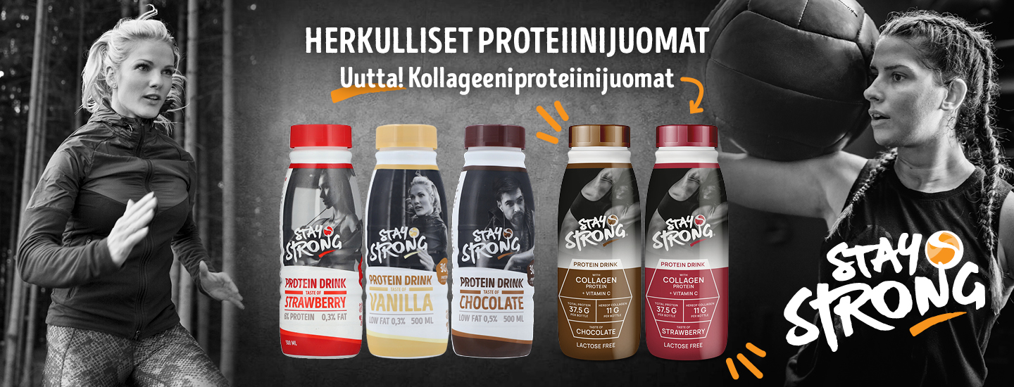 Pysytään vahvoina yhdessä – Stay Strong – proteiinijuomilla!