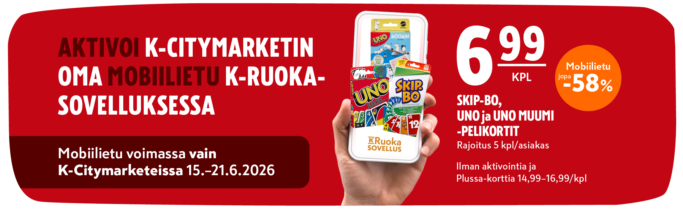 K-Citymarketin oma mobiilietu