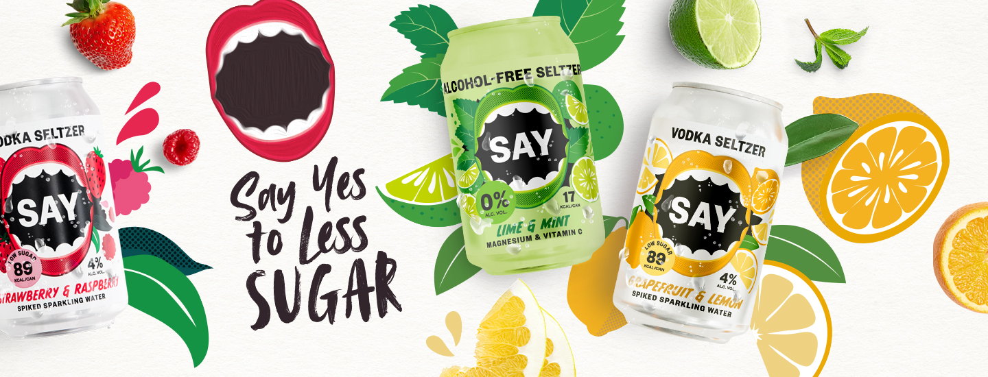 Suosittu SAY Seltzer -tuoteperhe laajenee – nyt mukana myös alkoholiton maku