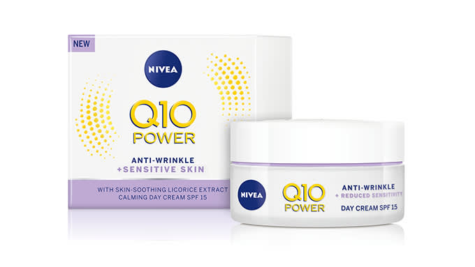 KCM kauneus lanseerausalue NIVEA-Q10-POWER-Sensitive-Day-Cream