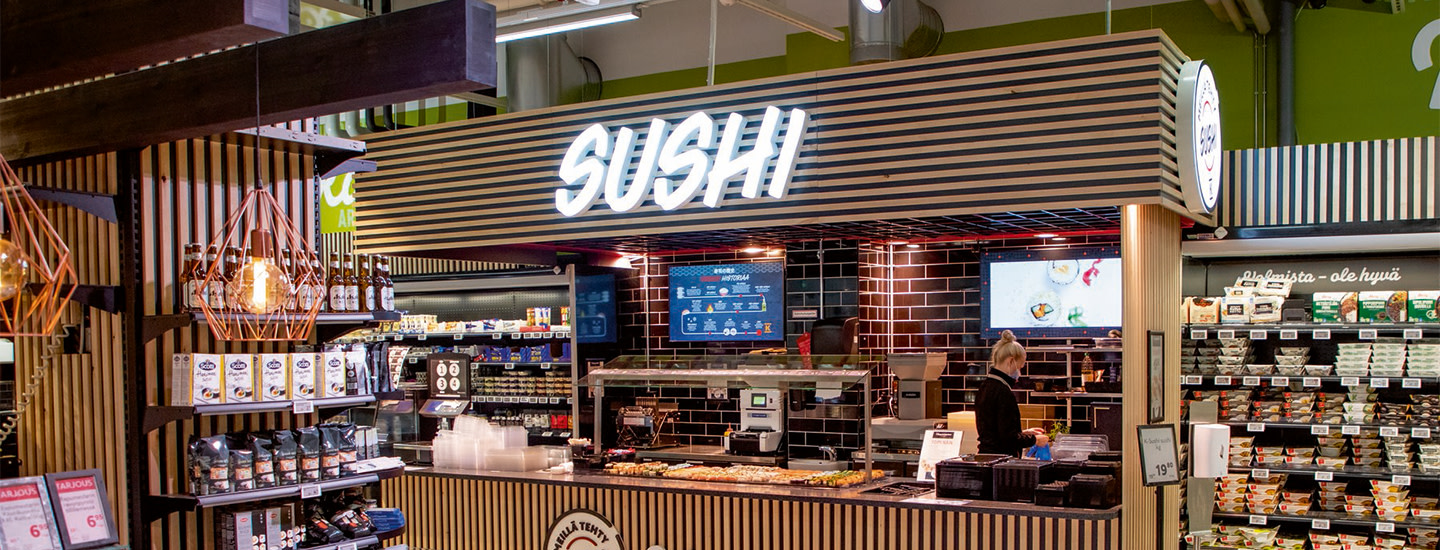 Sushikulhoja, artesaanipizzaa, wokkeja… Ruokakaupasta tuli aito vaihtoehto ravintolalle