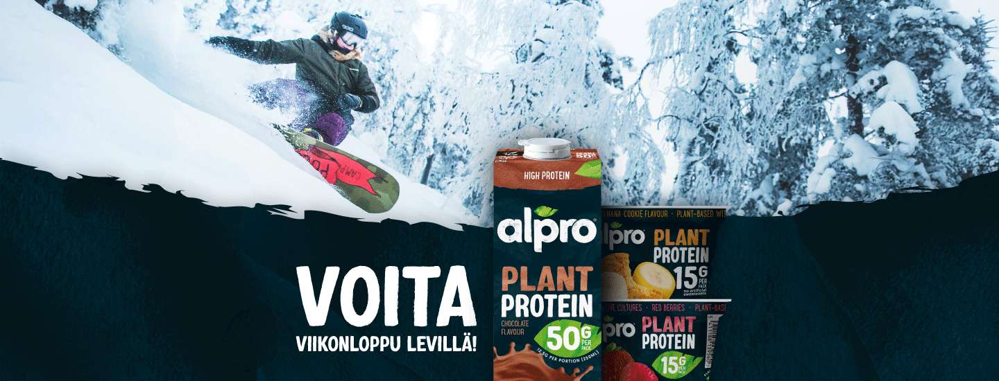 Osta Alpro Proteiini -tuote ja voita viikonloppu Levillä!