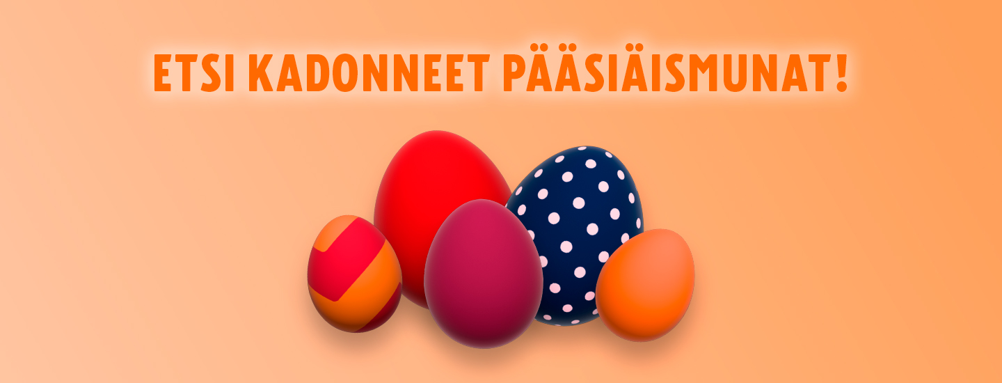 Etsi kadonneet pääsiäismunat ja voita 300 € K-lahjakortti!