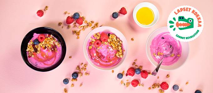 Pinkki marjarahka kuvitus