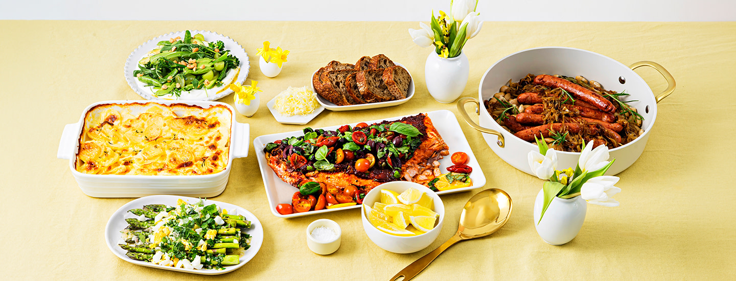 Pääsiäisen juhlapöytä koontikuva 2026 | 1440x550