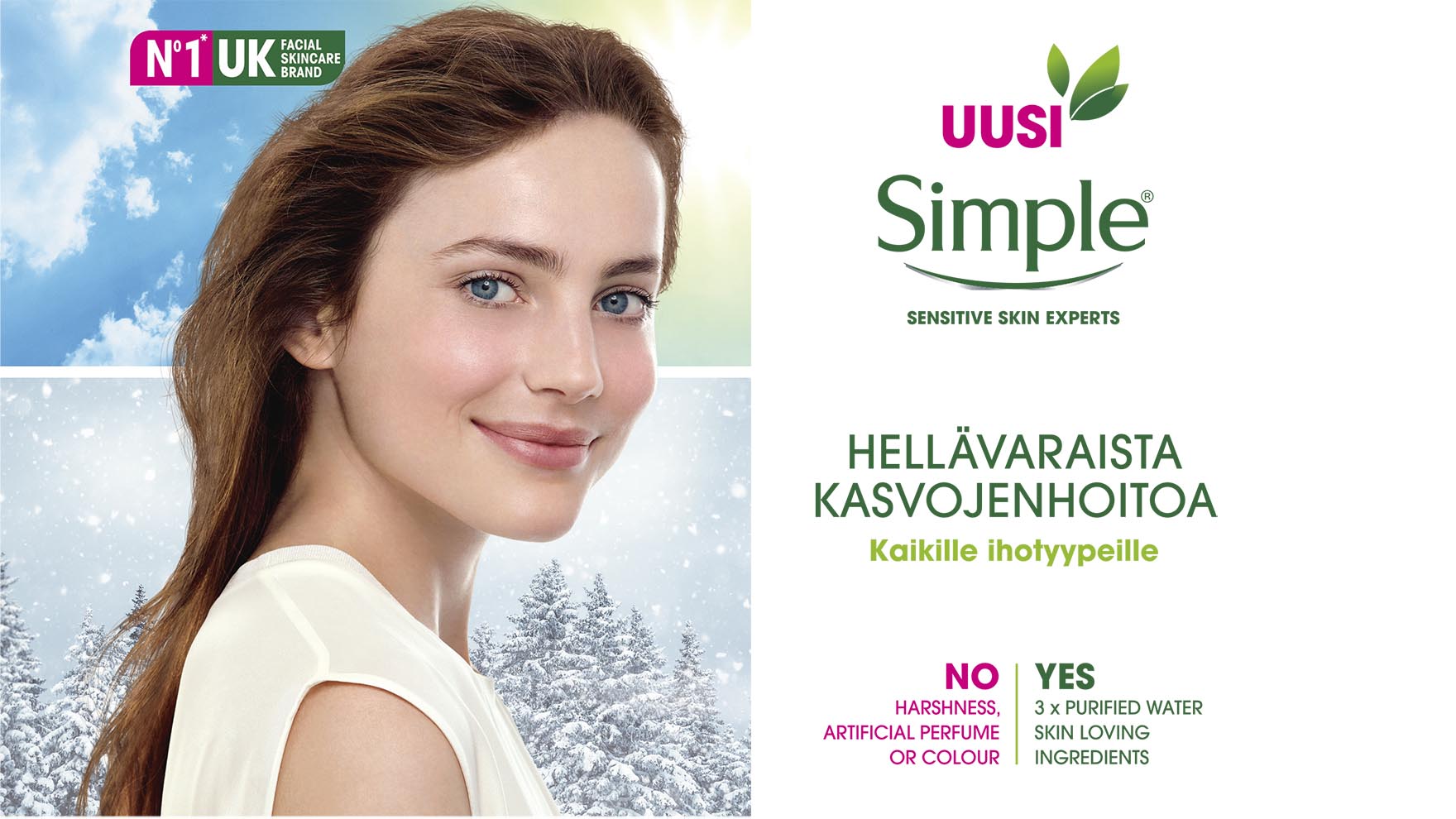 Simple - hellävaraista kasvojenhoitoa