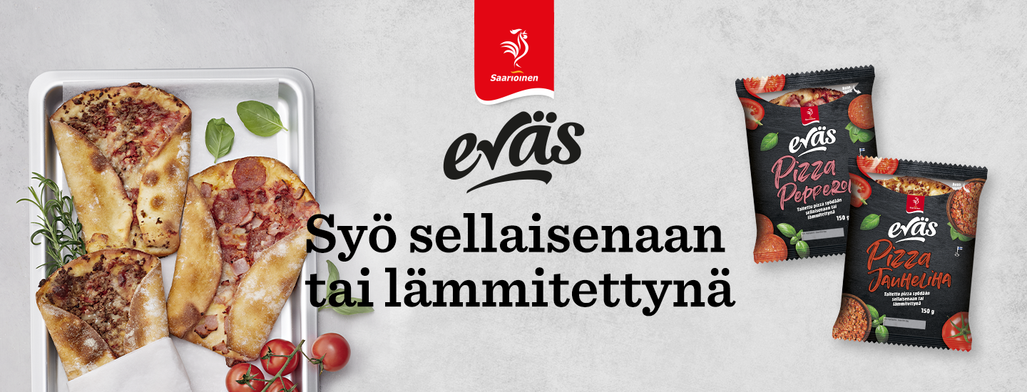 Valitse suosikkisi Saarioisten uusista Eväs Pizzoista ja voita bluetooth-kaiutin kesän eväsretkiin!