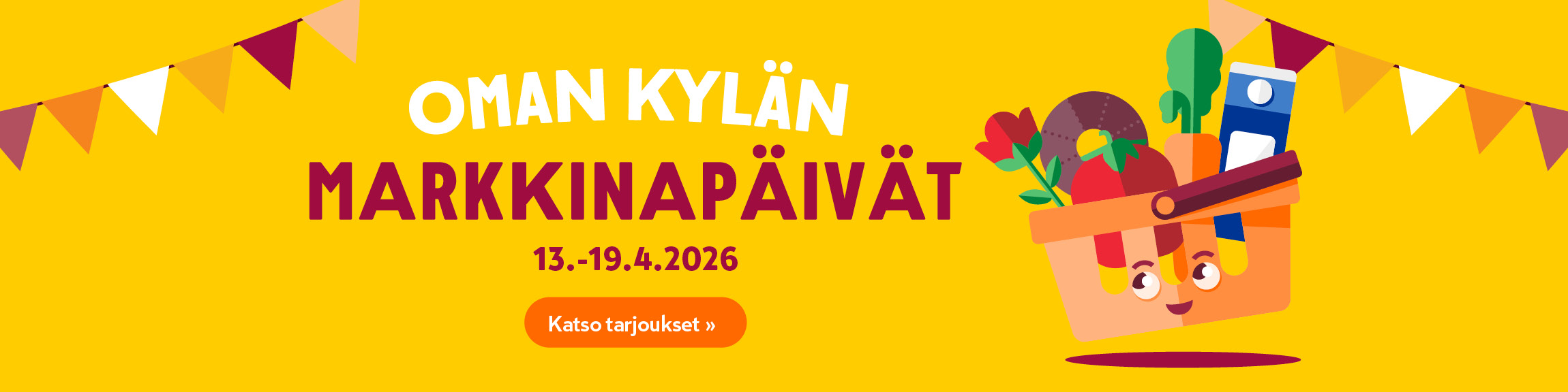 Wihii! - K-Marketeissa on nyt Markkinapäivät - Paljon ja halvalla, tuu hakee!