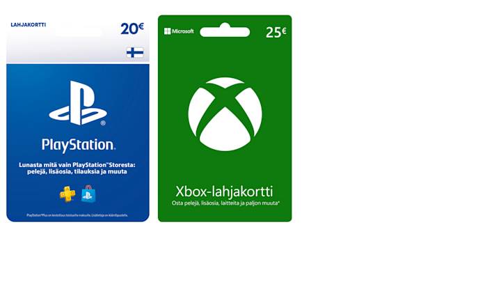 PlayStation ja XBOX lahjakortit