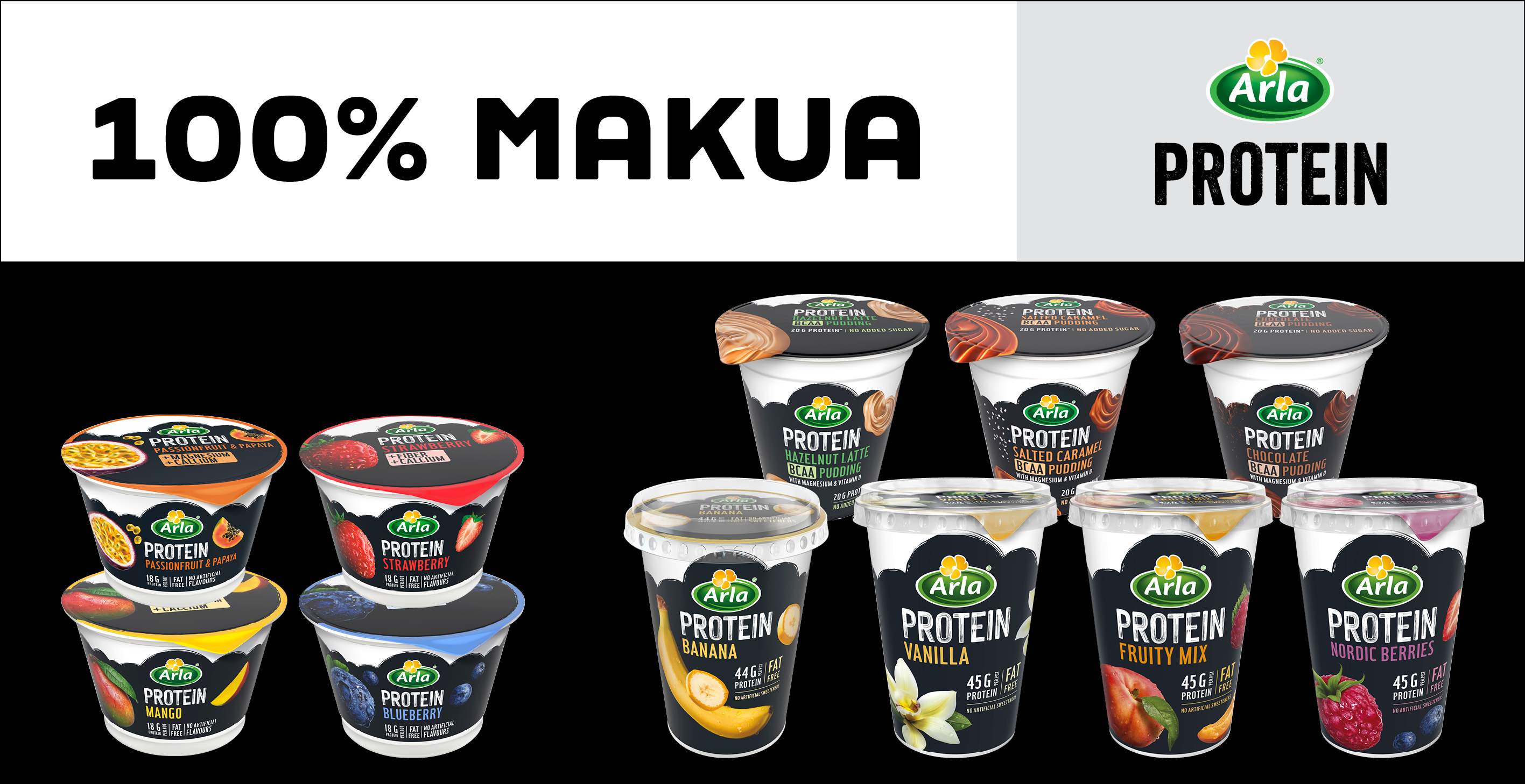 Arla Protein -rahkojen uutuusmaku on banaani | K-Ruoka