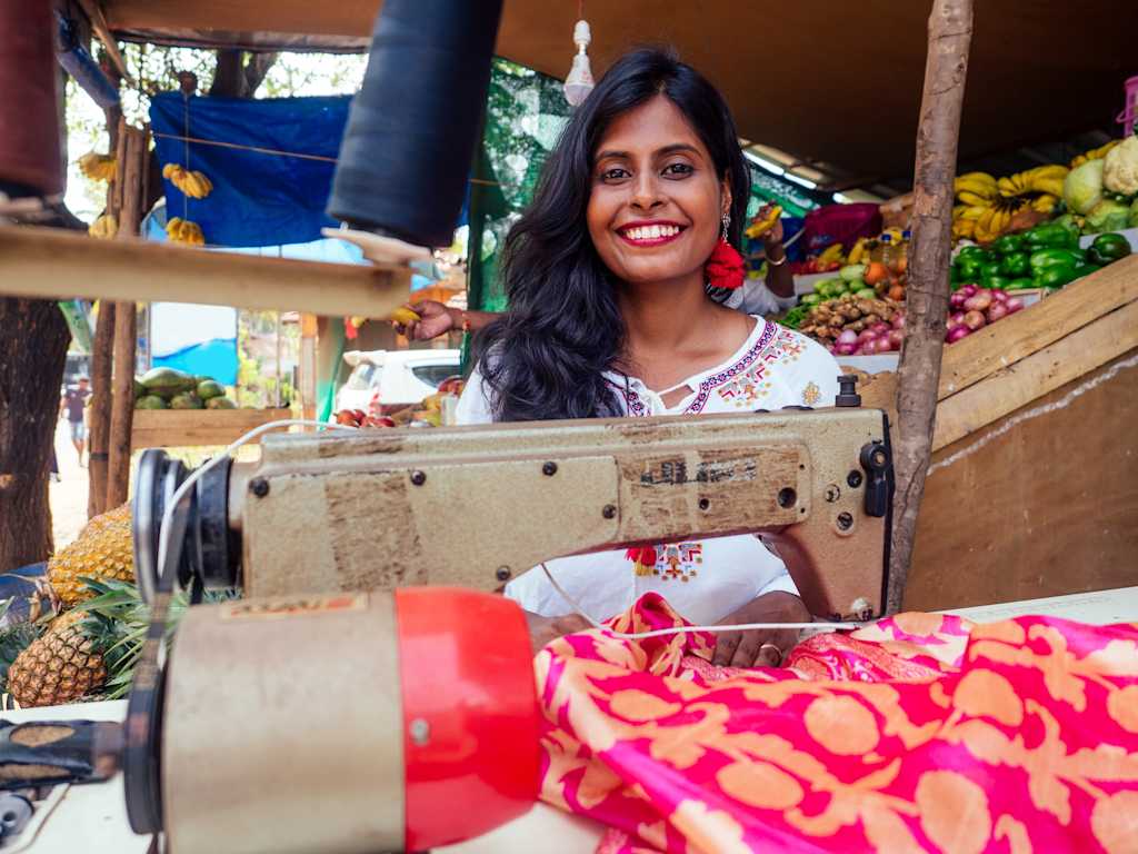 TC woman sewing outside shutterstock