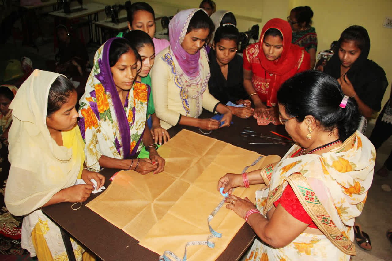 Women learning new skill