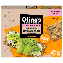 Olinas Range Card Seeded Brown Rice Crackers