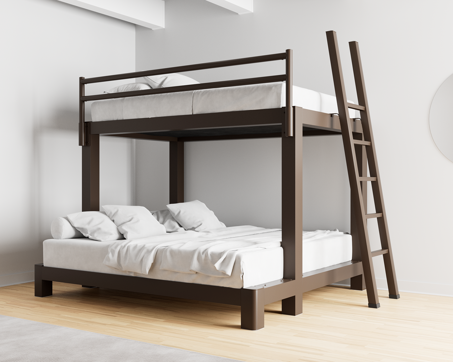 Full Over King Bunk Bed Bronze Ladder