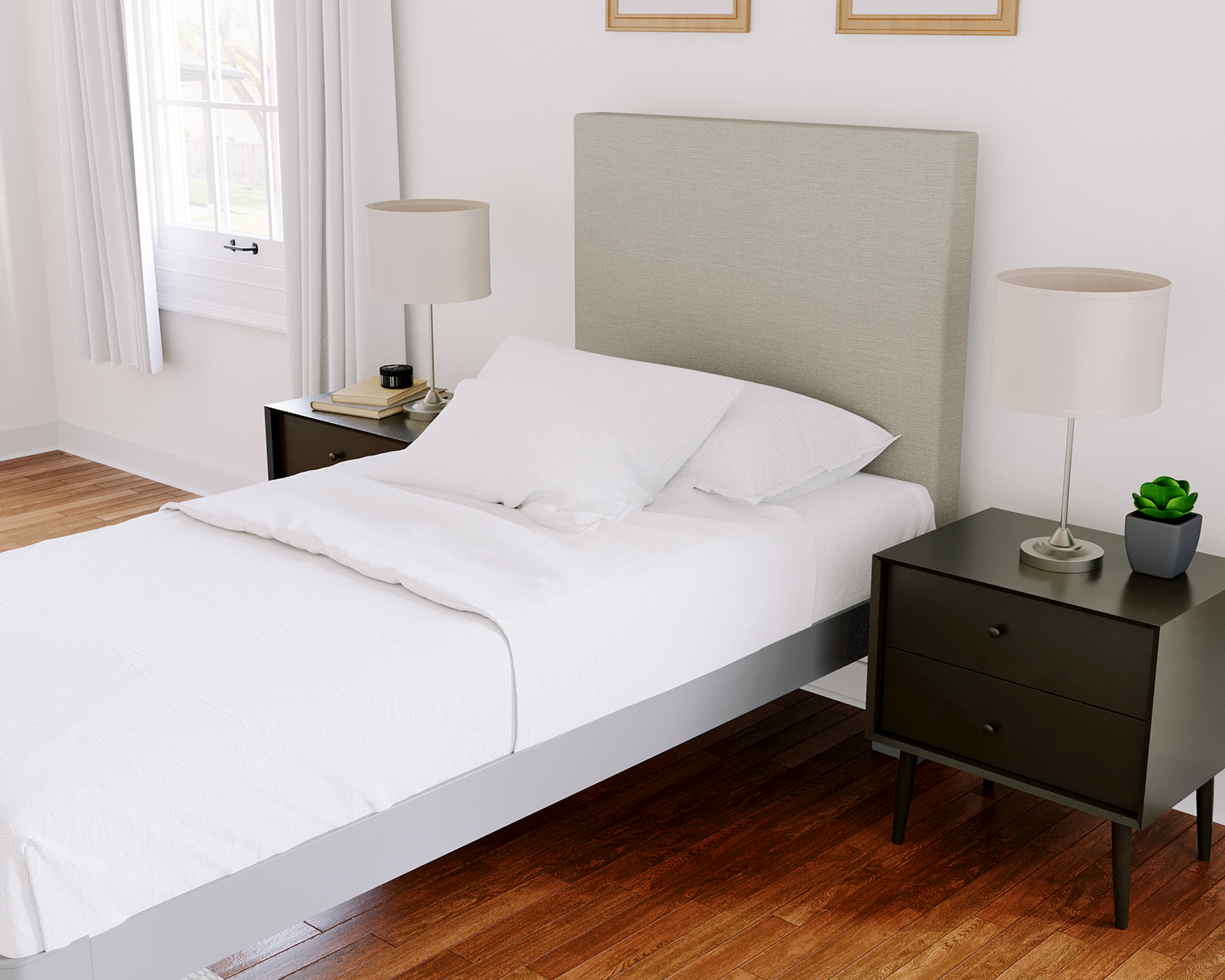 Twin Xl Platform Bed Gray Light Gray