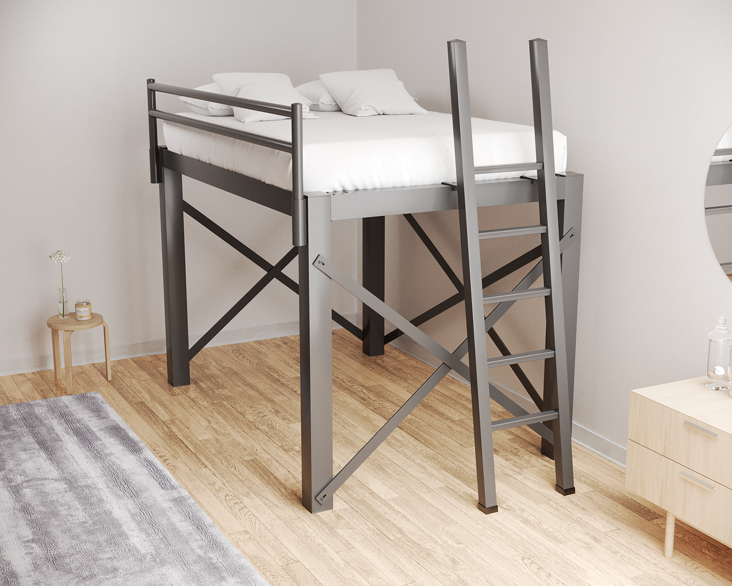 Queen Loft Bed for Adults AdultBunkBeds