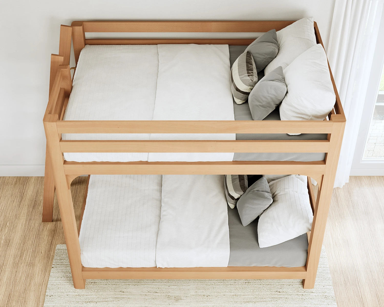 Queen Wood Bunk Bed