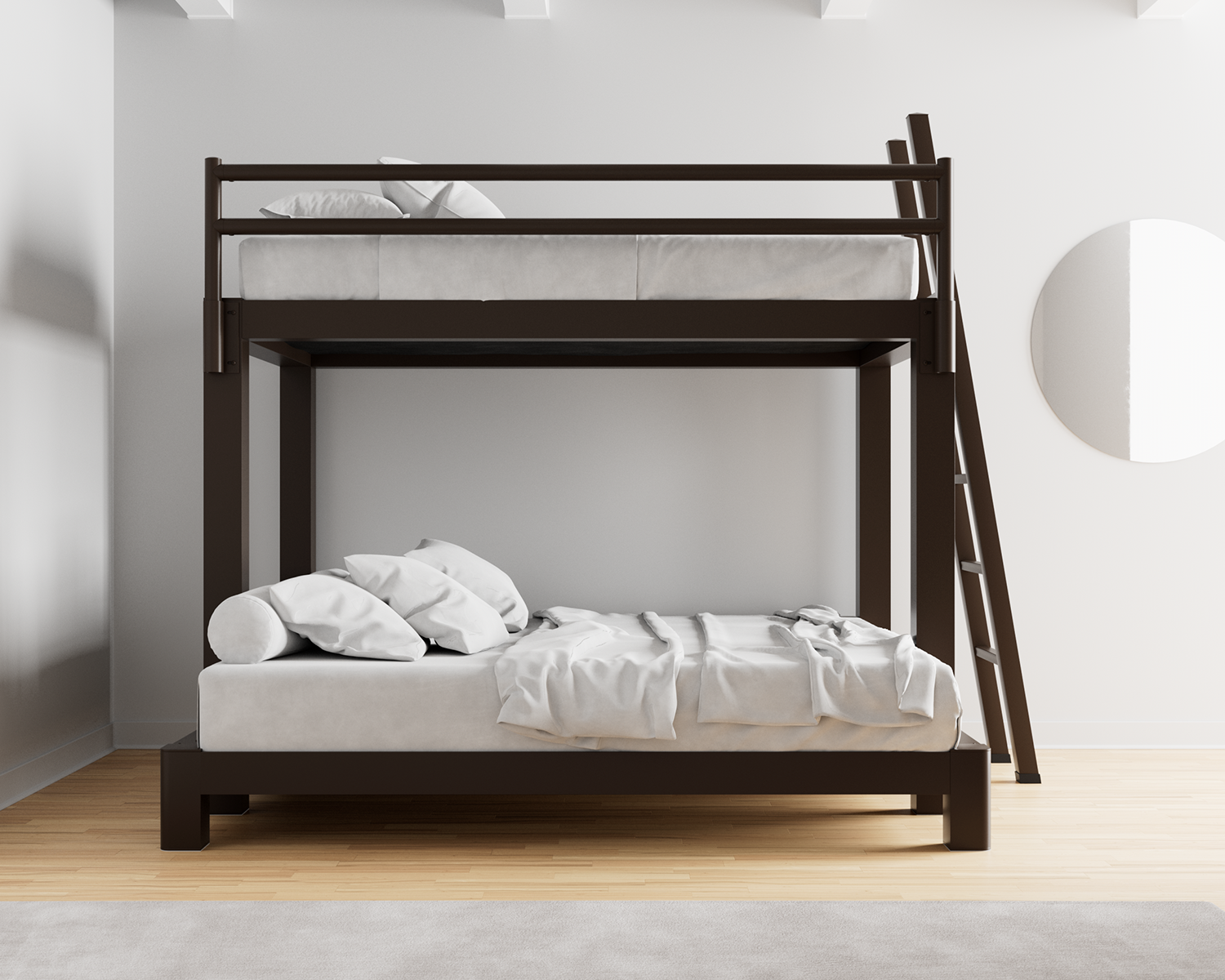 Full Over King Bunk Bed Bronze Ladder