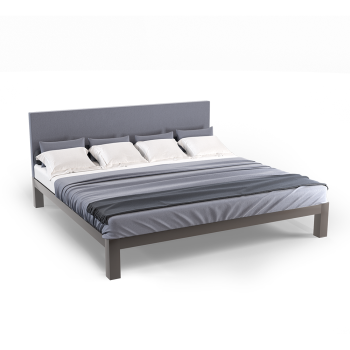 Charcoal Alaskan King size metal Platform Bed