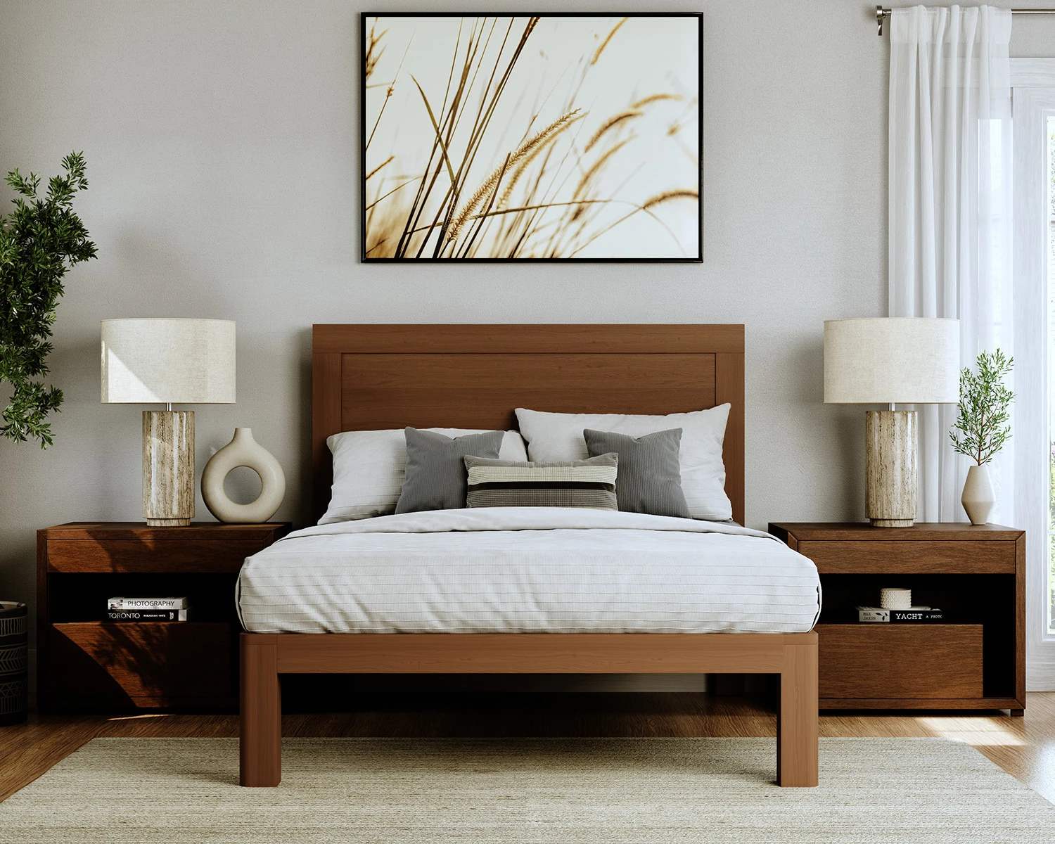 Queen Wood Platform Bed