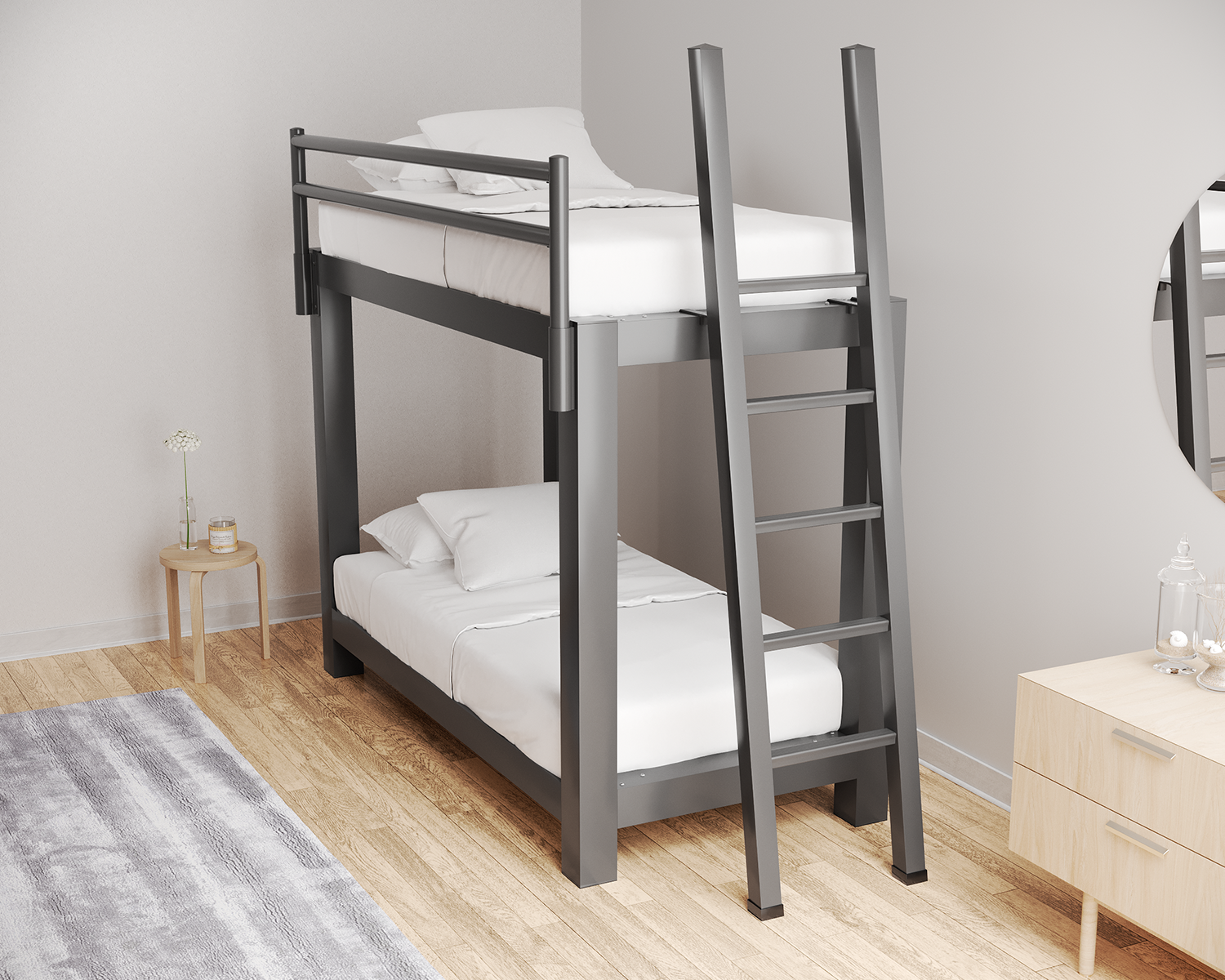 Twin Over Twin Bunk Bed Twin Size Bunk Bed for Adults AdultBunkBeds