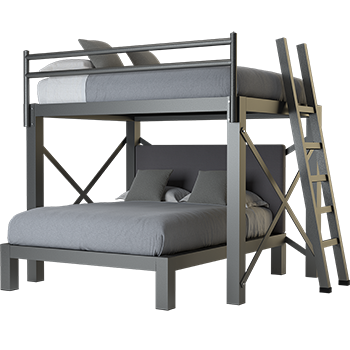 L Shaped Bunk Beds Bunkbeds Com, Twin Over Queen L Shaped Bunk Bed