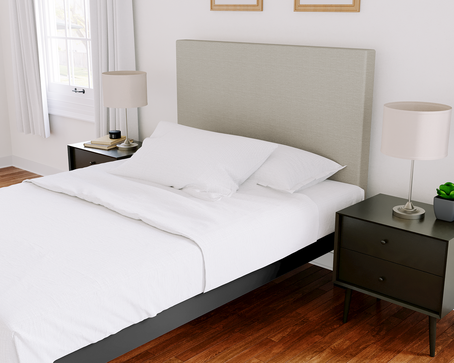 Full Xl Platform Bed Black Light Gray