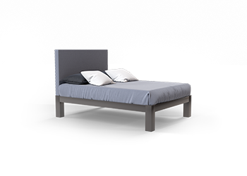 A charcoal queen size platform Standard Bed