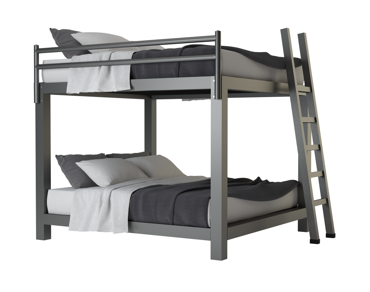 King Over Bunk Bed Bunkbeds Com, Gray Full Over Full Bunk Beds